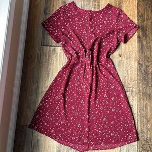 Stunning red floral dress